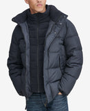 Men's Down Puffer Jacket with Fleece Bib