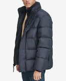 Men's Down Puffer Jacket with Fleece Bib