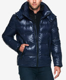 Men's Quilted Down Hooded Puffer Jacket