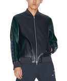 Men's Faux Leather Logo Tape Jacket
