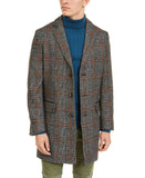 Men's Logan Plaid Topcoat