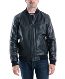 Men's Sutton Faux Leather Bomber Jacket