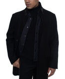 Men's Wool Coat with Bib