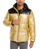 Men's Color blocked Hooded Puffer Coat