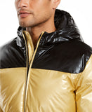 Men's Color blocked Hooded Puffer Coat