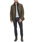 Men's Diamond Quilted Jacket with Knit Bib
