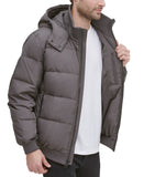 Men's Soft Touch Hooded Bomber Puffer Jacket