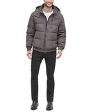 Men's Soft Touch Hooded Bomber Puffer Jacket