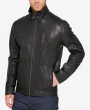 Men's Leather Bomber Jacket