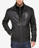 Men's Leather Bomber Jacket