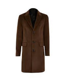 Dark brown single breasted overcoat