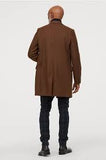 Dark brown single breasted overcoat
